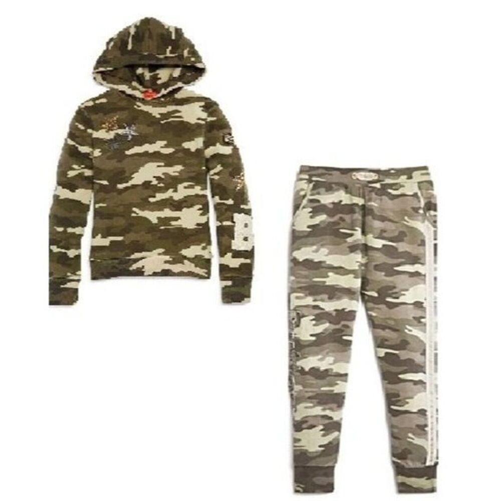 Girls Jogger and Hoodie Set Camo Size 4 By Butter